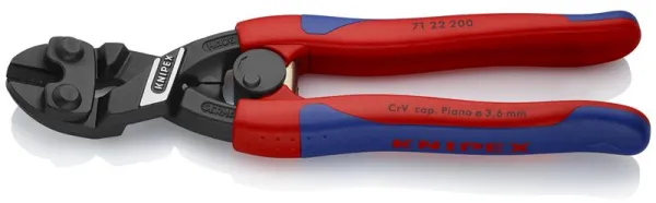 Knipex KNIPEX CoBolt® Kompakt boltsaks sort atramenteret, med slanke flerkomponent-håndtag 200 mm